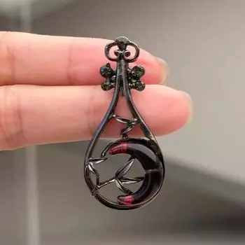 Guochao Pipa Брошь Темперамент Личность Женский Высококлассный Корсаж Cheongsam Пресс Подвеска Креативная Булавка