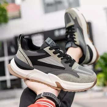 Guochao running shoes 2024 spring and autumn men s sports fitness running shoes versatile retro dad shoes winter season men s shoes 39