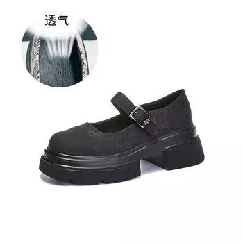 Guochao style leather Mary Jane shoes women s 2025 autumn new women s fashion single shoes women s casual not tired feet women s shoes 35