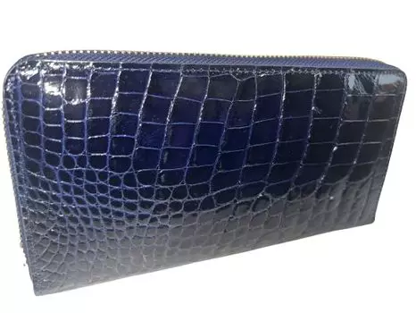 Guodi Длинный кошелек круглый на молнии типа крокодил натуральная кожа блестящая отделка крокодиловая кожа крокодиловая кожа крокодиловая кожа кошелек кошелек