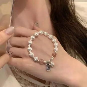 Guofeng Lucky Nafu Браслет с металлическим шариком, женский, легкий, роскошный, продвинутый, нишевый, индивидуальный, универсальный браслет, ювелирные изделия