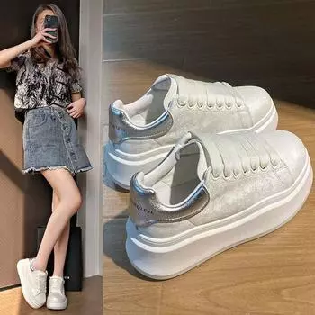 Guofeng Xiaobai обувь женская 2024 года новая популярная весенне-летняя обувь на платформе женская модная спортивная обувь для сноуборда Guochao 35 чёрный