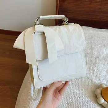 Guoyang style backpack women s 2025 new cute bow small backpack messenger bag синий