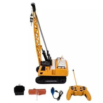 Гусеничный башенный кран 12?Канал с 7 цветными огнями Музыкальная инженерная игрушка с дистанционным управлением