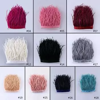 Гусиное перо с одним краем, рваный край, 10-15 см, кружевные аксессуары для одежды из перьев 10M белый