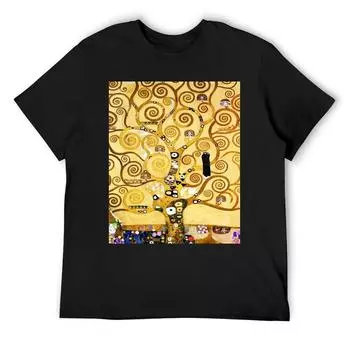 Gustav Klimt The Tree Of Life, Stoclet Frieze T-Shirt Custom T Shirt Anime Figures Summer Tops Mens Vintage T Shirts S белый