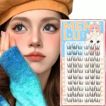 Густое наращивание ресниц, сегментированные отдельные кластерные ресницы, модные накладные ресницы