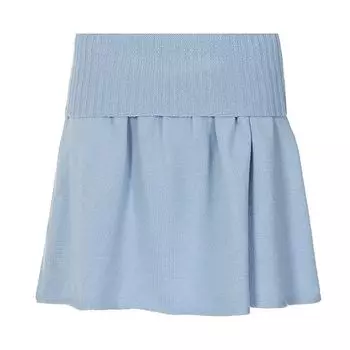 Gusty New Product European and American Style Personality Button Top Blue Skirt L