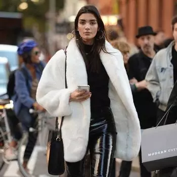 Gusty Street Shooting Thickened American Long Imitation Fur White L