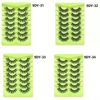 Густые пушистые ресницы, натуральные длинные накладные ресницы, 3D норковые ресницы, для повседневной вечеринки и праздничной сцены Style 1