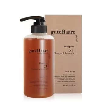 Guthar Hair Loss Relief High-Concentrated Beer Yeast Scalp Intensive Care Hair Loss Care Honey Beer 51 Shampoo & Treatment, 1 шт., 500 мл