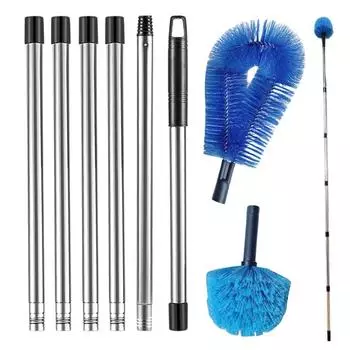 Gutter Cleaning Brush 14-16ft Leaves Cleaning Tool Gutter Cleaning Tool Flexible Cleaning Drain Brush Roofing Cleaning Scraper france