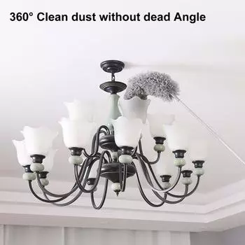 Gutter Cleaning Brush Telescopic Pole Tool Easy Remove Leaves Reach Roof Gutters Safely синий