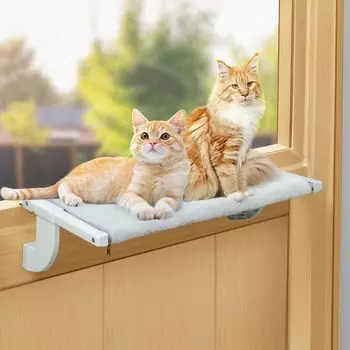 GUUSII Подвесной гамак для кошек, гамак для кошек, кровать для кошек, подвесная полка для кровати, подвесной диван для кошек, насест для кошек, гамак для окон для кошек, прочный, регулируемый серый
