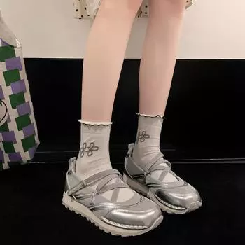 Guyun балетки на бретельках~ дышащие туфли Мэри Джейн женские летние 2024 новые нишевые повседневные универсальные одинарные туфли 35 белый