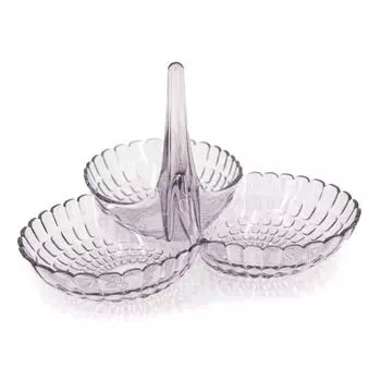 GUZZINI прозрачная тарелка для закусок 23 серый