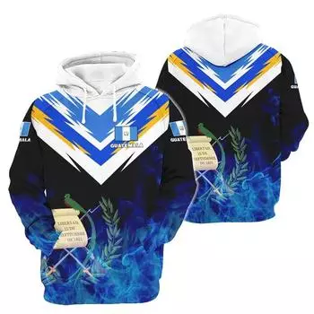 Гватемальский национальный флаг 3D-печатные толстовки для мужчин модная уличная одежда Y2k женские пуловеры детские спортивные костюмы толстовки топы S