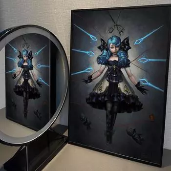 Гвен Лига Легенд Винтажные Плакаты Липкие Ретро Крафт Бумага Наклейки DIY Room Bar Cafe Наклейки Настенная Роспись 21cm30cm NoFrame