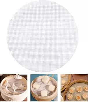 GWHOLE Диаметр пароварки для приготовления пищи на пару, коврик для приготовления пищи для китайской кухни, 10 листов, 20 см, пароварка, силикон, бумага, лист, пароварка,
