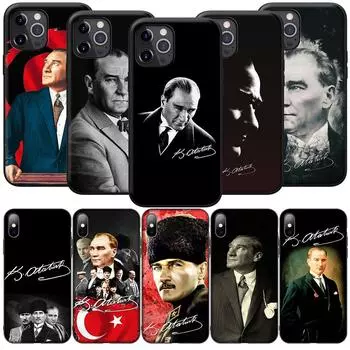 GX248 Турция Мустафа Кемаль Ататюрк Мягкий силиконовый чехол для iPhone 13 12 Mini 11 Pro XS Max XR X 8 7 6 6S Plus 5 5S SE 2020 iPhone 5 5s SE
