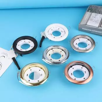 Gx53 Light Base 250V 3A Круглый железный корпус Gx53 Патрон лампы для внутреннего светодиодного прожектора Потолочный светильник для шкафа C