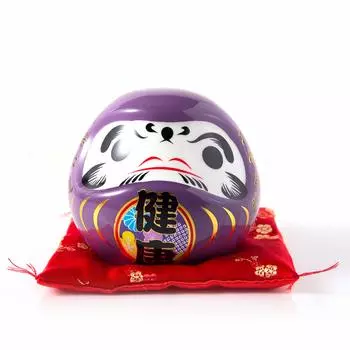 Gyakurin Daruma свинья также для внутренней подушки благоприятный Gen милый поросенок фиолетовый здоровье долголетие банка, украшение, включено, Daruma, носитель, носитель,