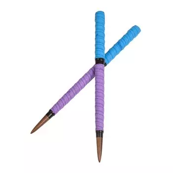 Gyakuscale Maibachi 38 см Карбидное дерево Двойная обертка Shinma Модифицированный Maibachi Черный орех Nyoibo Bachi Длинный Карбидное дерево Bachi Уникальная текстура древесины и