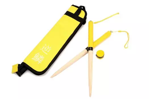 Gyakuscale Maibachi Материал деревянной биты Maibachi конусная Поставляется с ремешком для удобства хранения В комплекте с дополнительными накладками на рукоятку Aodamo Wooden жёлтый