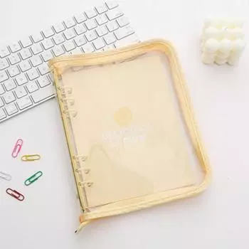 Gyeongi Store Macaron Pearl A5 Poca Binder + набор из 30 двухсторонних внутренних листов, лимонный, 1 набор
