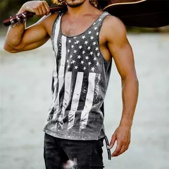 Gym Men Muscle Sleeveless Tank Top Tee Shirt Bodybuilding Sport Vest Fitness M