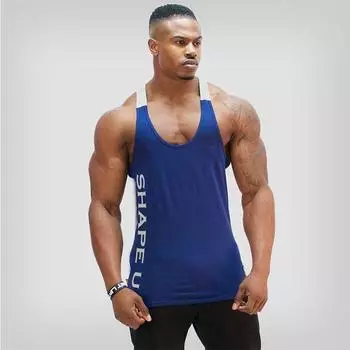 Gym Mens Muscle Sleeveless Tank Top Tee Shirt Bodybuilding Sport Vest Fitness XL
