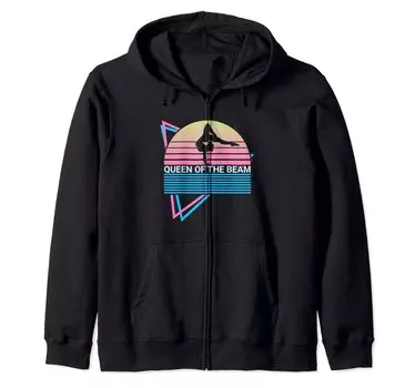 Gymnast Gymnastics Acrobatics Queen Beam Queen of the Beam Zip Hoodie чёрный