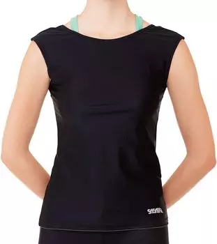 Gymnastics Rhythmic Gymnastics Practice Wear Short Sleeve Shirt Short French Top Ice Mint JO 7058 [Sasaki] (ICMI)