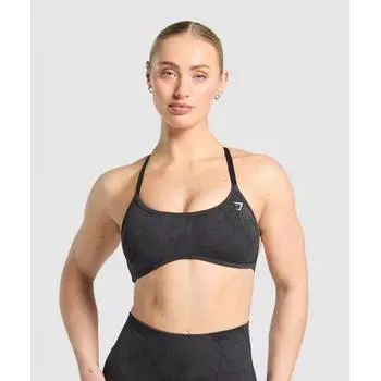 Gymshark Adapt Camo Cross Back Sports Bra Asphalt Grey Black B3c2e Gc8n XS