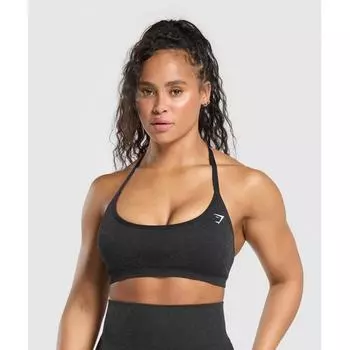 Gymshark AdapT Fleck T Back Bra Black B3c7v Bbdg XS