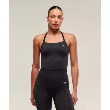 Gymshark Adapt X Whitney Animal Seamless Midi Tank Черный Асфальт Серый B3b8w Bc3c S