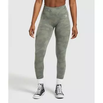 Gymshark Adapt Camo Seamless Leggings Unit Green Chalk Green B5a8b Ecj8 XXS