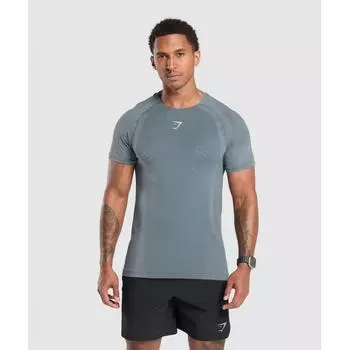 Gymshark Apex Бесшовная футболка Iron Blue Cool Blue A5a5h Uczm 3XL