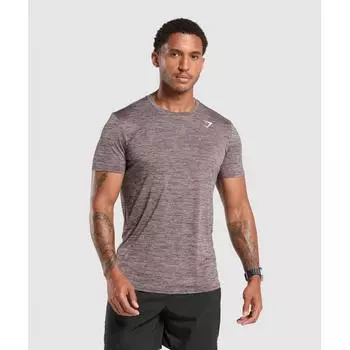 Gymshark Arrival Marl T shirT Powder Mauve Black Marl A2a1i Gcwv XS