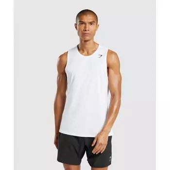 Gymshark Arrival Tank White A2a1o Wbbm XXL