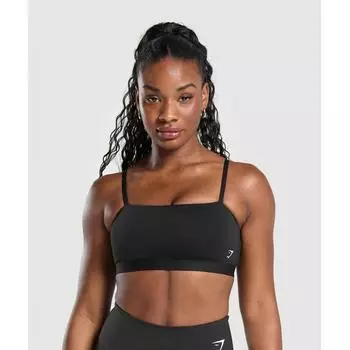 GYMSHARK бандо с вырезами, черный B8A9D BB2J XS