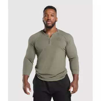 Gymshark База Henley Legacy Green A5a3c Ech1 XS