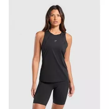 Gymshark Беговая майка черная B2b4h Bb2j XXS