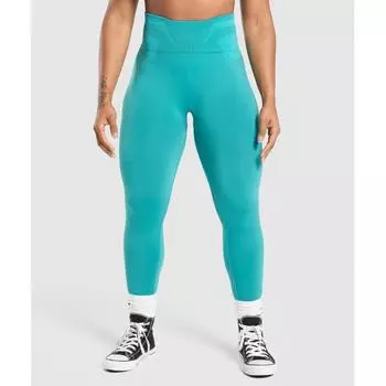 Gymshark Бесшовные леггинсы Glute Boost Bondi Teal Искусственный Teal Null B8a7m Tbq4