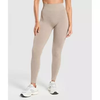 Gymshark Бесшовные леггинсы Lux Pebble Brown Marl B9a9u Ncs6 XS