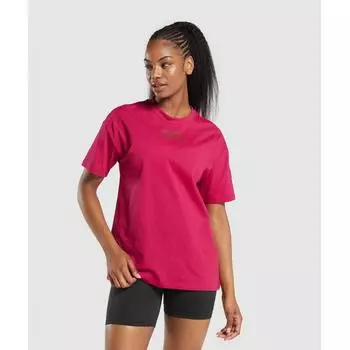 Gymshark Block Oversized T shirT Build Pink B6a3z Kb7b S