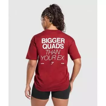 Gymshark Большие квадрицепсы, чем твоя бывшая футболка Reps Red B2b3o rbwT XS
