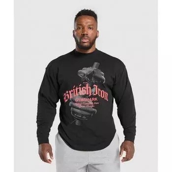 Gymshark BriTish Iron Long Sleeve T shirT Black A7a1q Bb2j XS