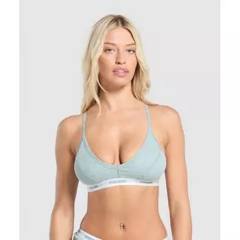 Gymshark Бюстгальтер-бралетт в рубчик Blue Marl B6a7o Ucz9 XS