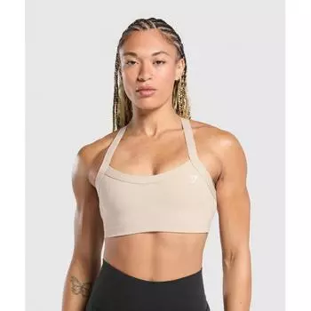 Gymshark Бюстгальтер-лифчик из хлопка Pebble Grey B8a5x Gb7p XS